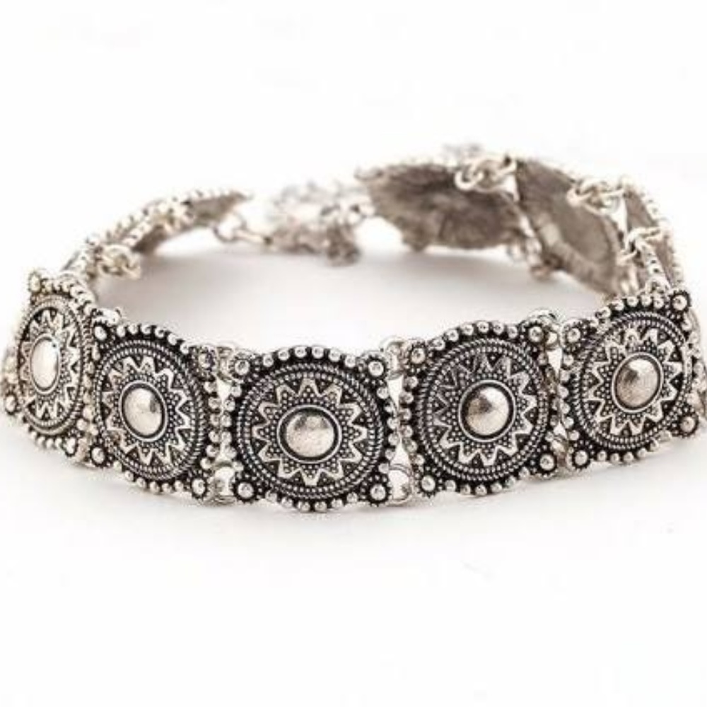 Southwest Pewter Choker Necklace